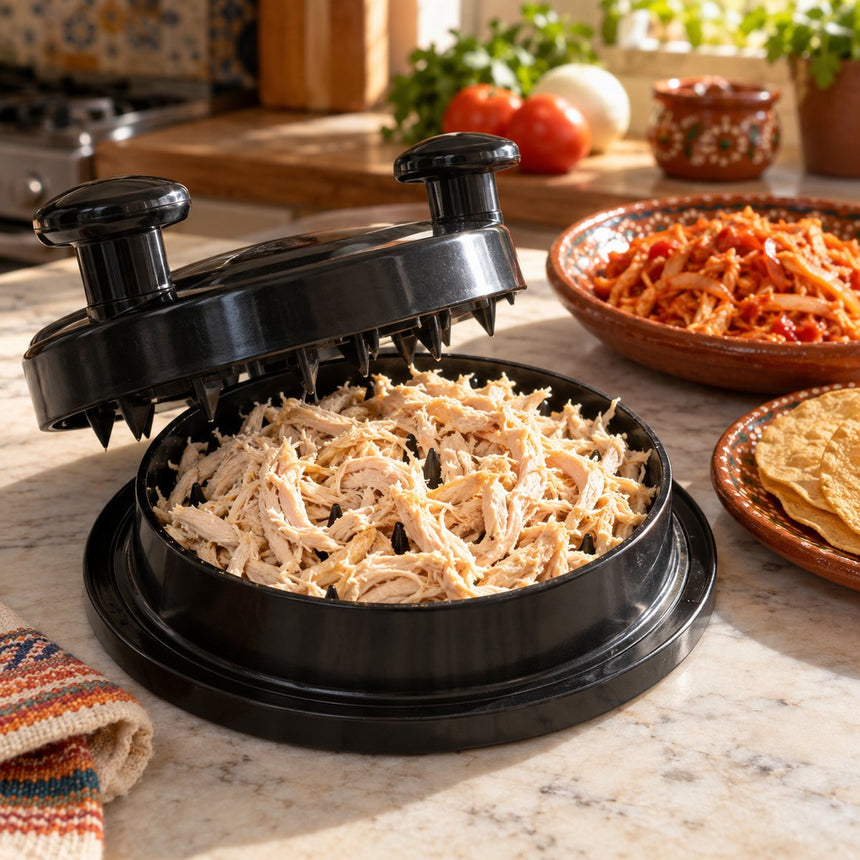 TingaPro desmenuzador con pollo deshebrado